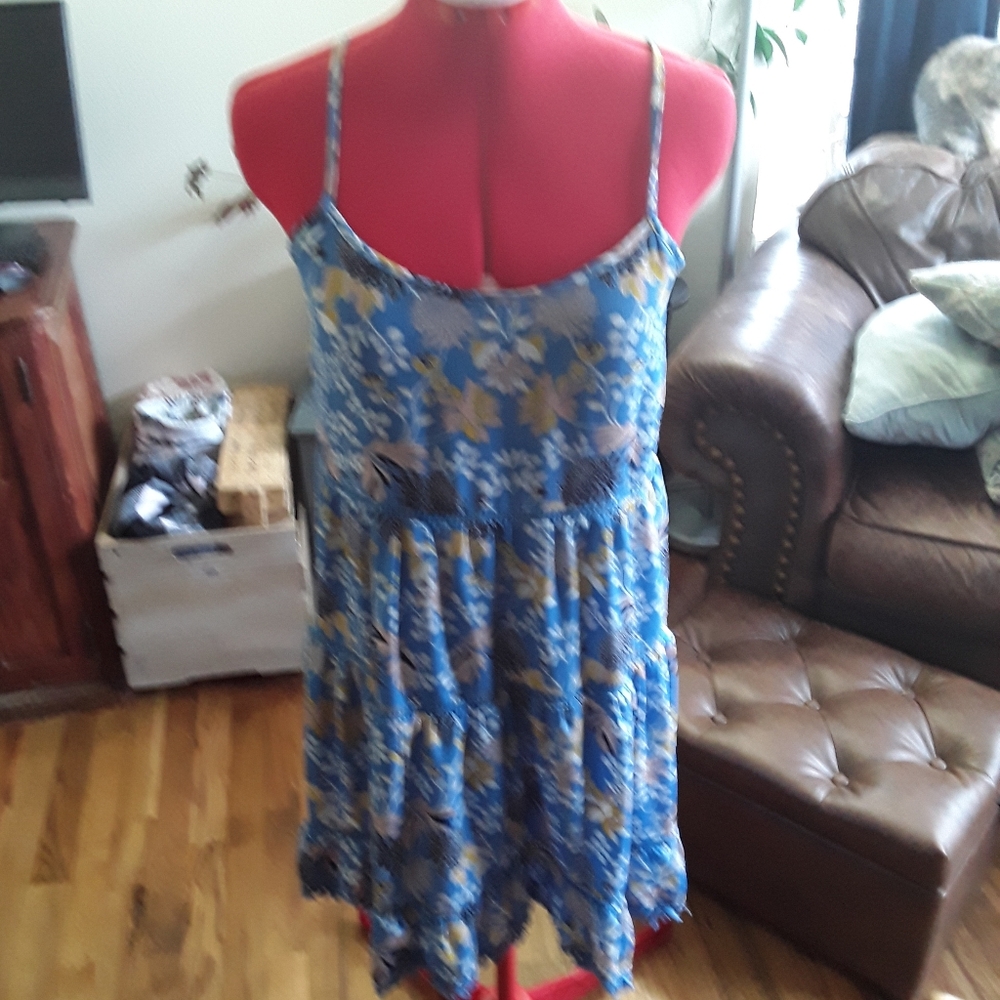 Floral Blue and Yellow Sundress